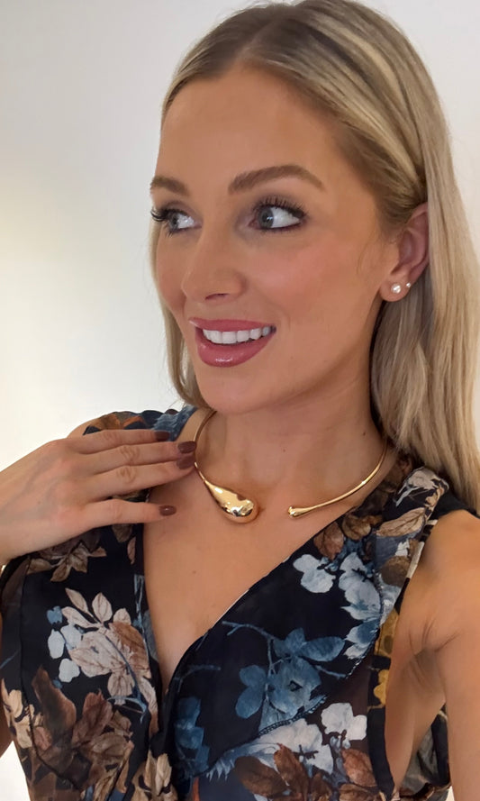 Teardrop ring necklace