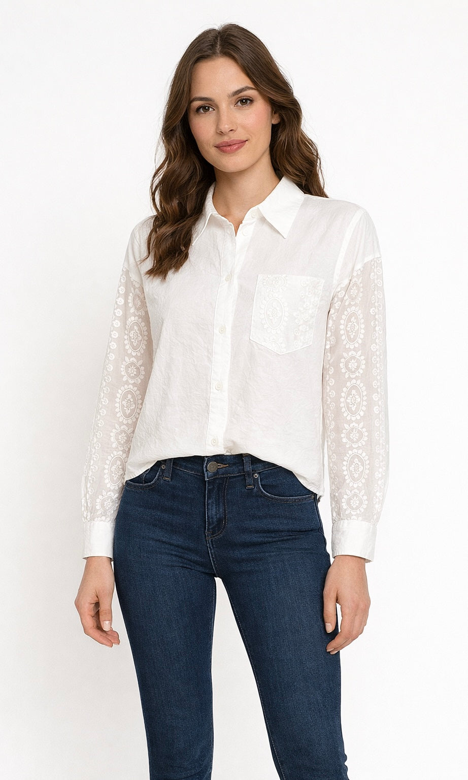 Marina Lace Sleeve Detail Shirt
