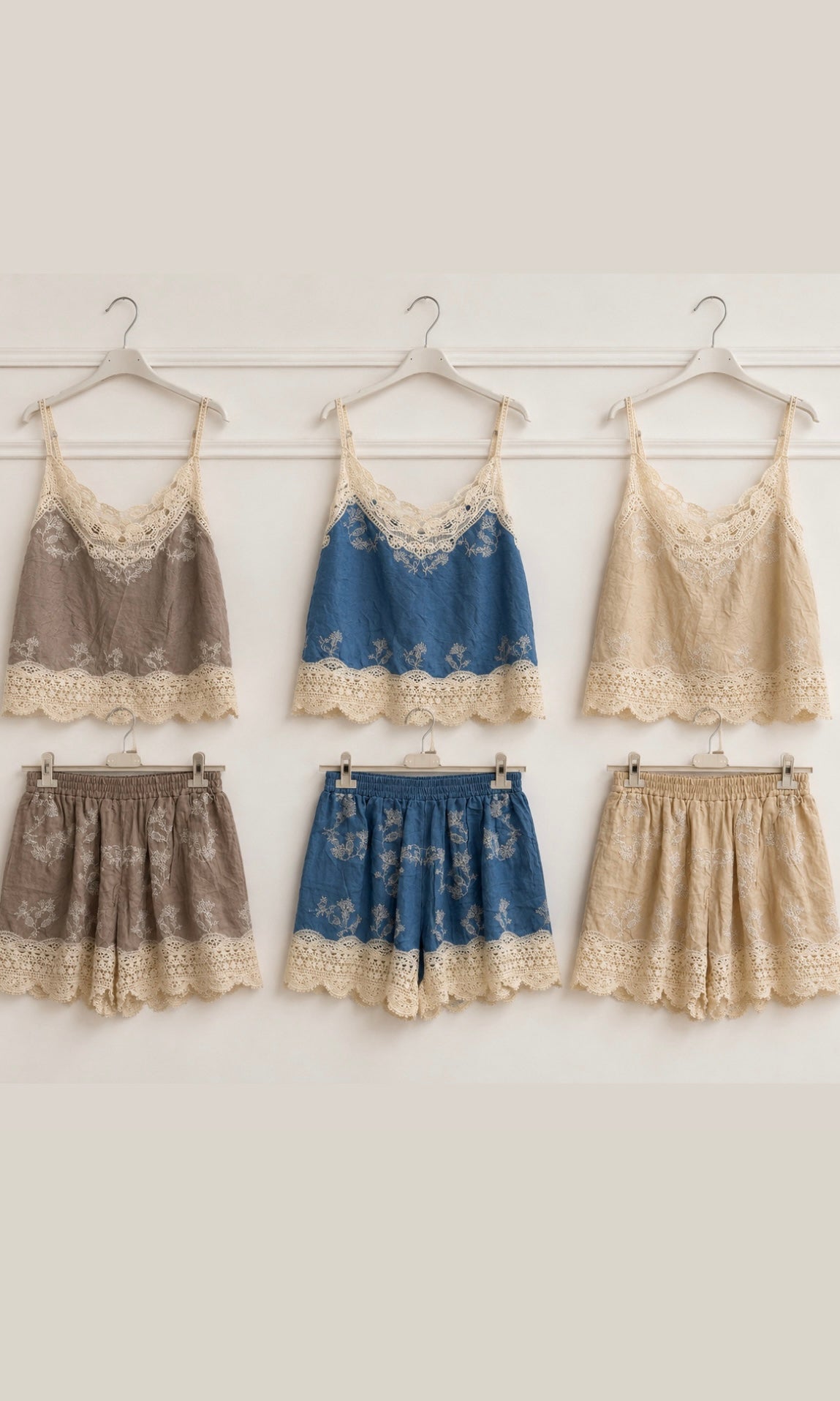 Pastel Crochet Trim Co-ord