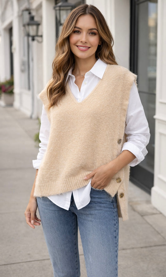 Cassie Side Button Tank Top