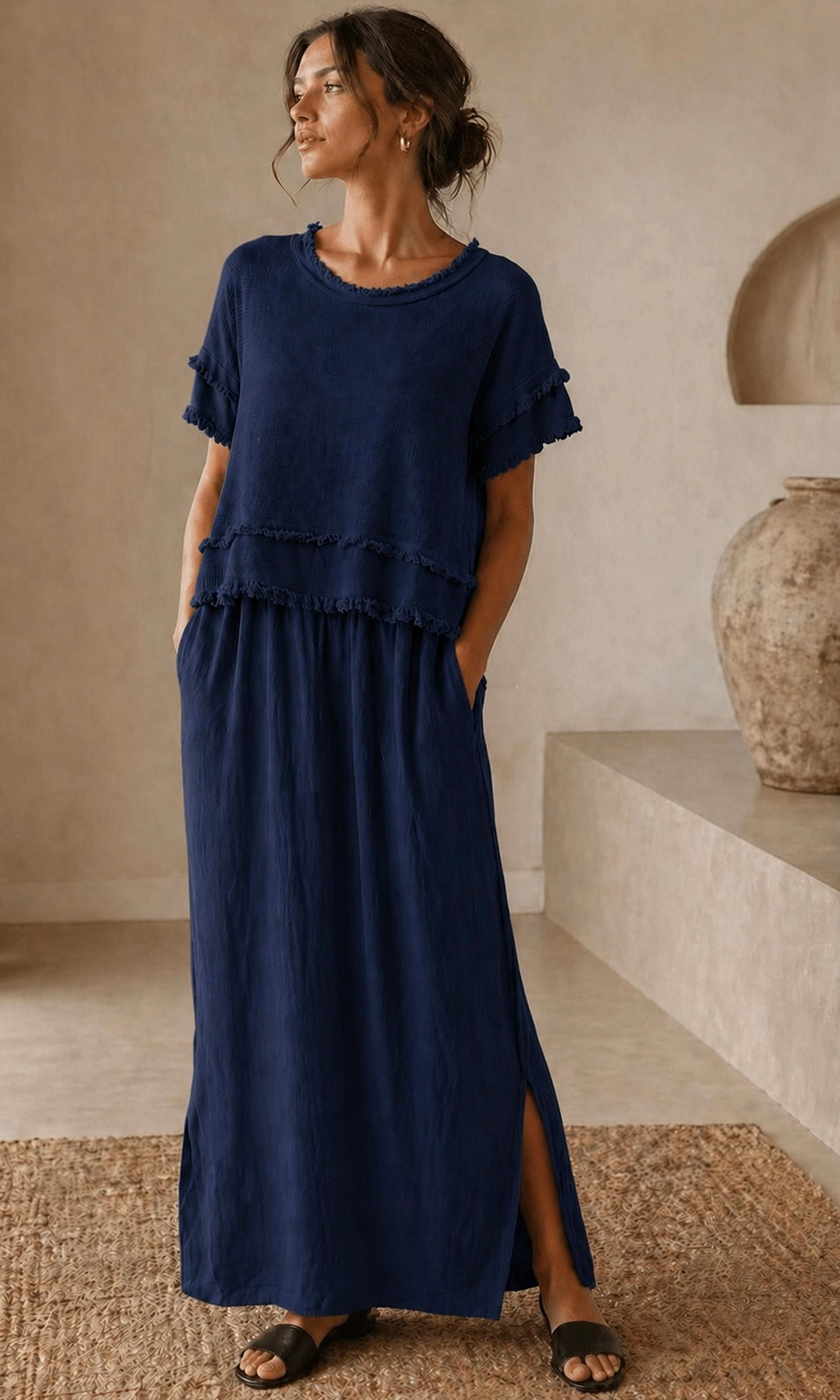 Wholesale Betsy Raw edge 2 piece dress for Boutique Retailers - Catwalk style wholesale