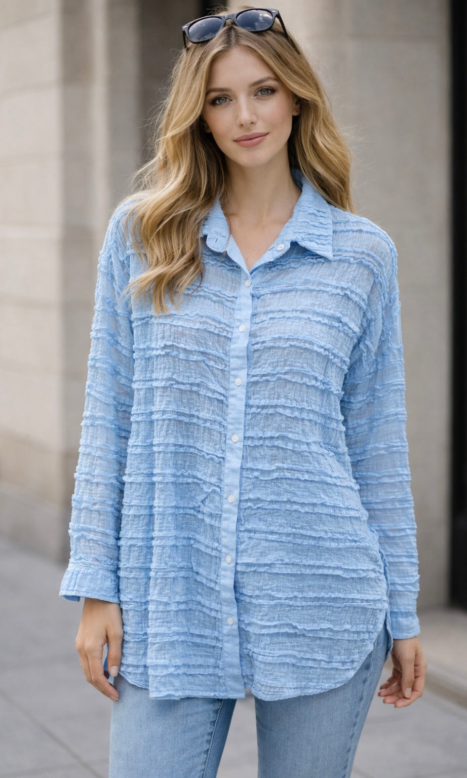 Wholesale Rosie Ruched Longline Shirt for Boutique Retailers - Catwalk style wholesale