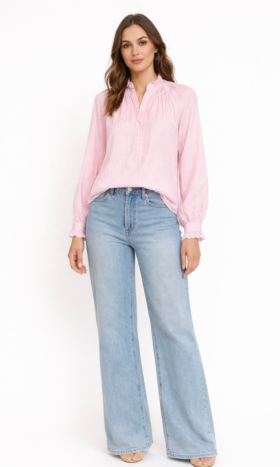 Louisa Stripe Tencel Blouse