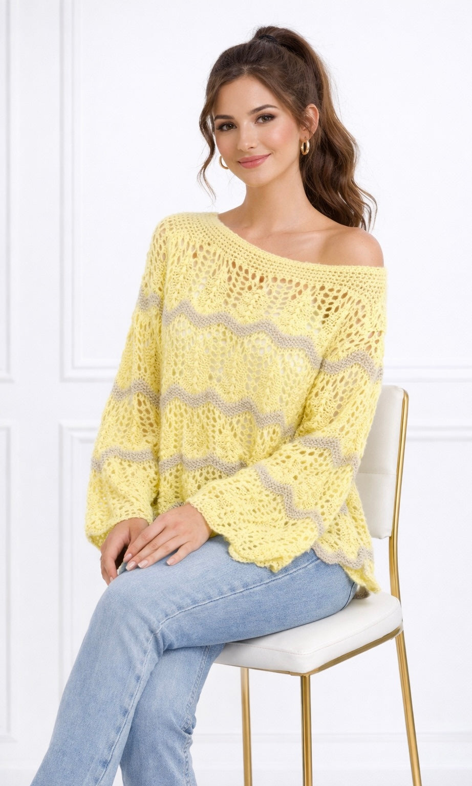 Charlotte Zig Zig Crochet Jumper