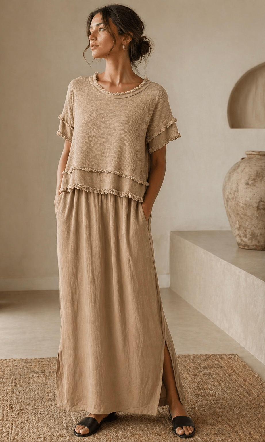 Wholesale Betsy Raw edge 2 piece dress for Boutique Retailers - Catwalk style wholesale