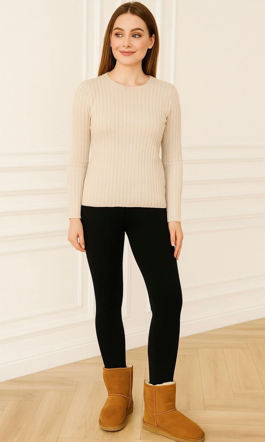 High waist fleece lined leggings