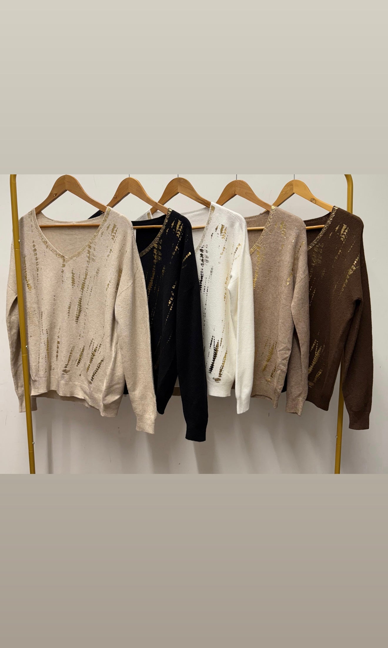 Anastasia Gold Splash Detail Jumper