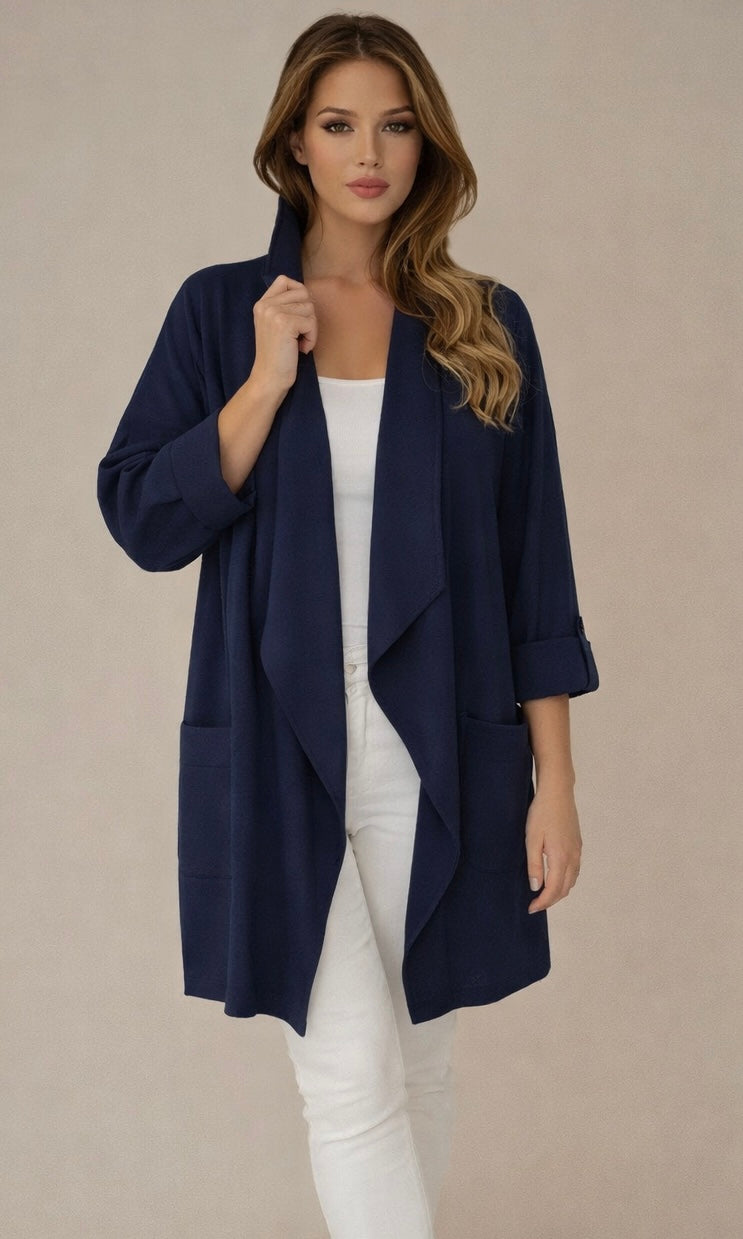 Ariana waterfall jacket (light scuba material)