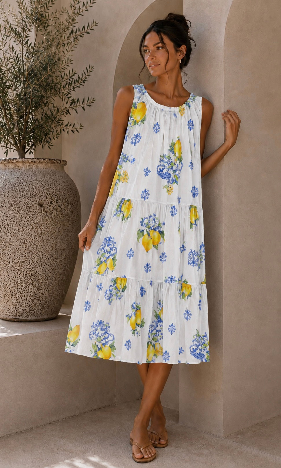 Wholesale Florentine Tiered Dress for Boutique Retailers - Catwalk style wholesale