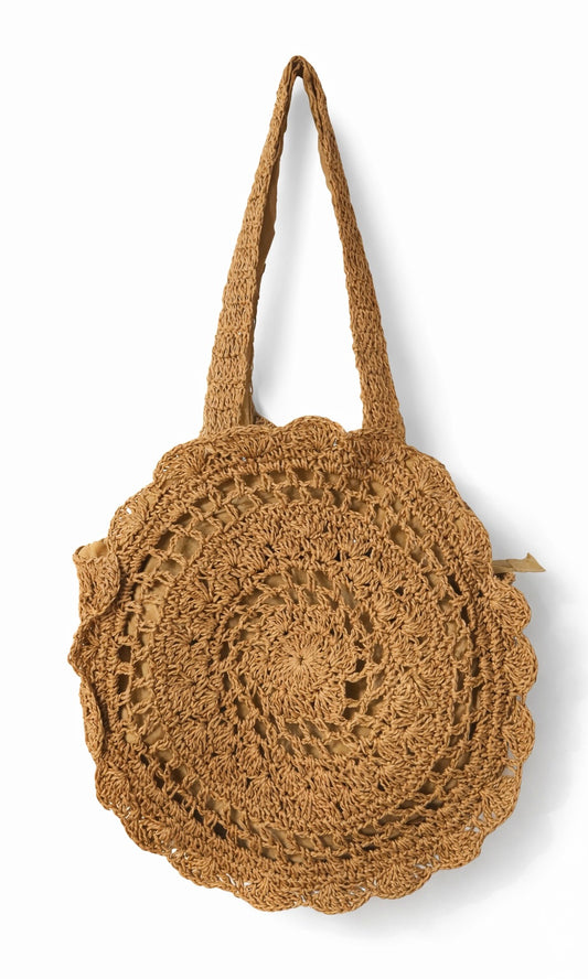 Woven Round Shopper Bag