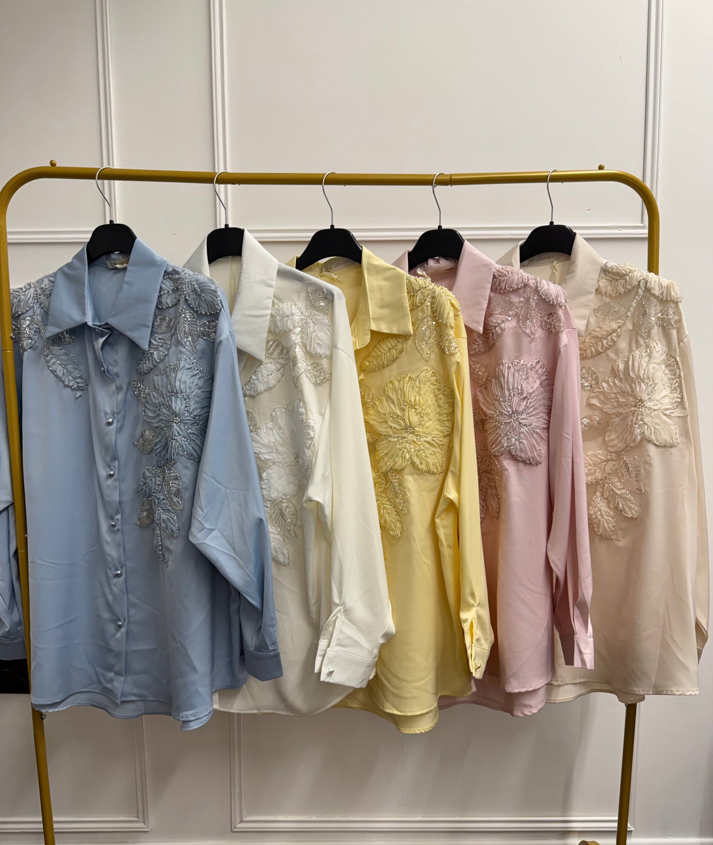 Francesca Flower Embellished Shirt