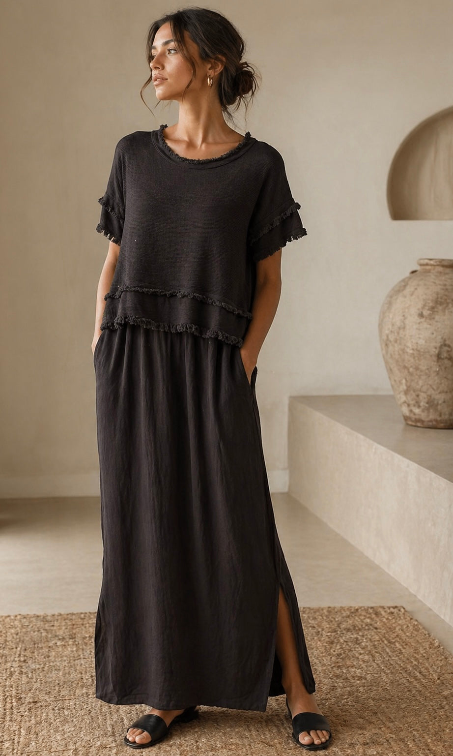 Wholesale Betsy Raw edge 2 piece dress for Boutique Retailers - Catwalk style wholesale