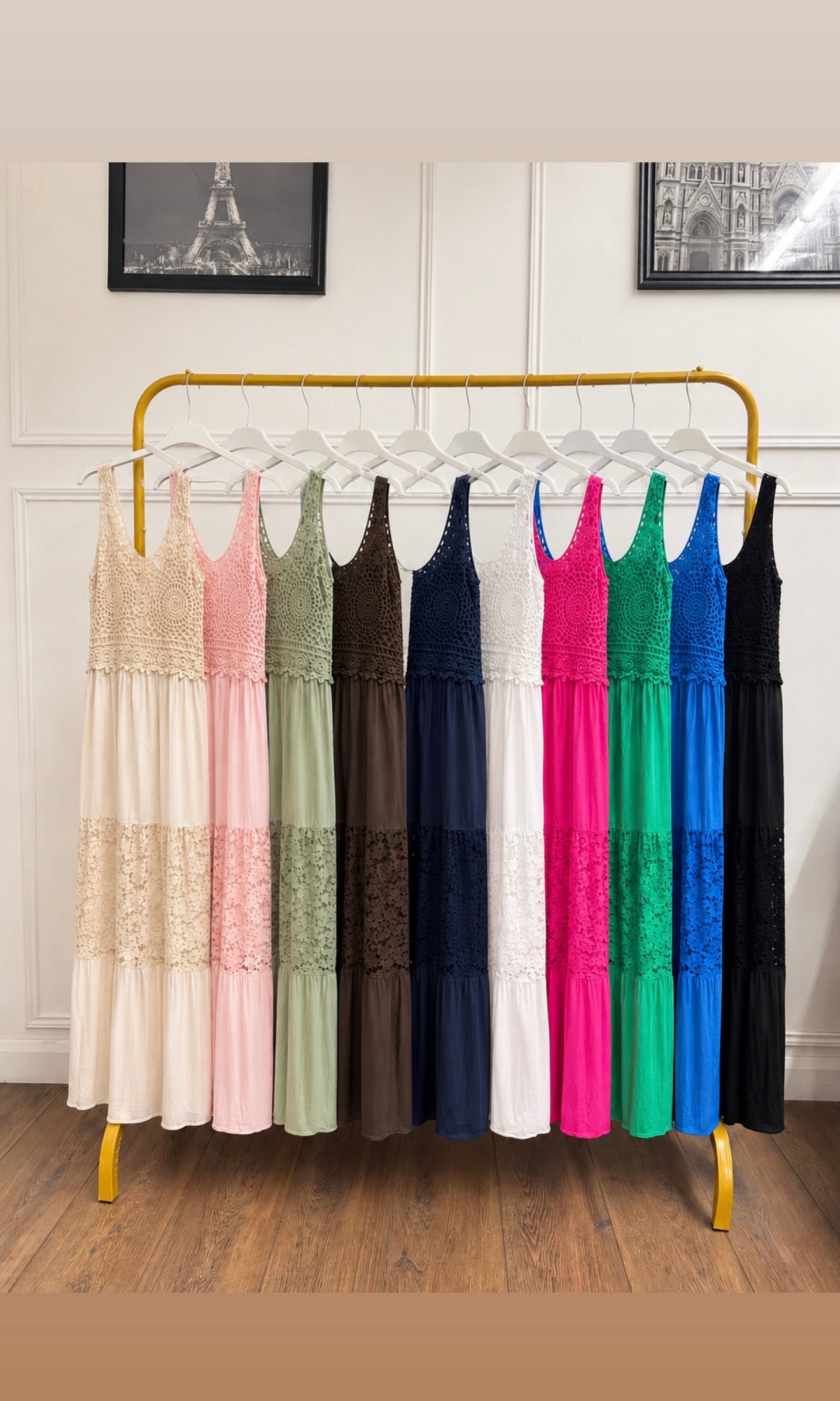 Wholesale Lucia tiered lace panel Dress for Boutique Retailers - Catwalk style wholesale