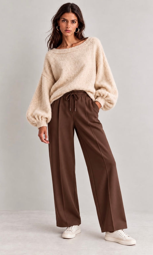 Zara scuba feel elasticated trouser