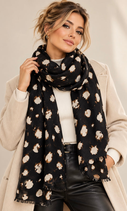 Wholesale ​Dalmatian Print Scarf - Catwalk style