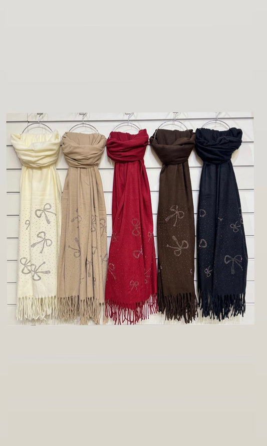 Crystal Bows scarf