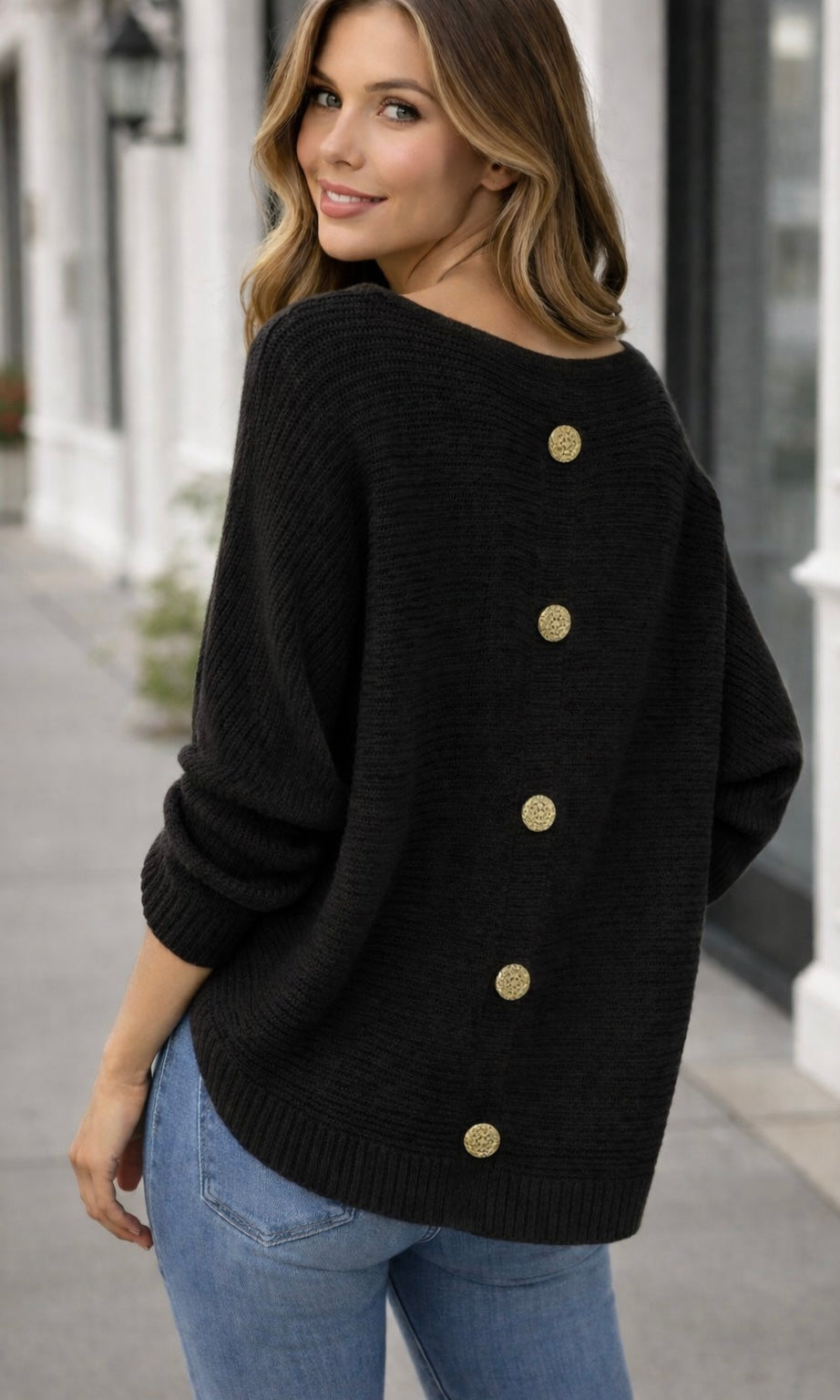 Tamara Button Back Rib J