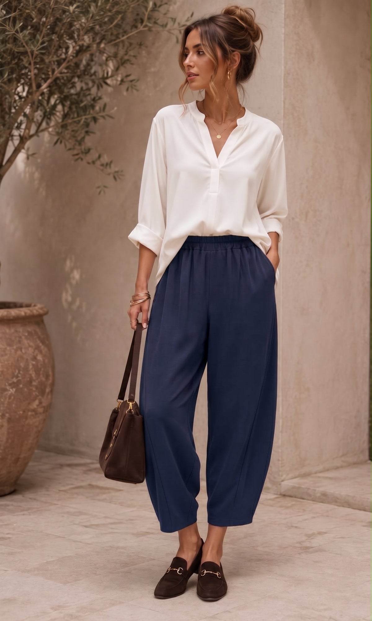 Wholesale ​Thea Autumn Barrel Trouser - Catwalk style