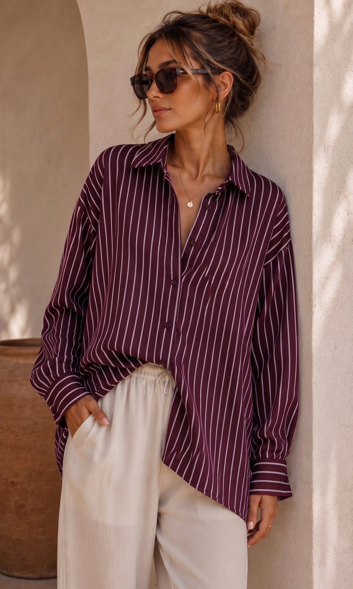 Wholesale ​Marina stripe shirt - Catwalk style