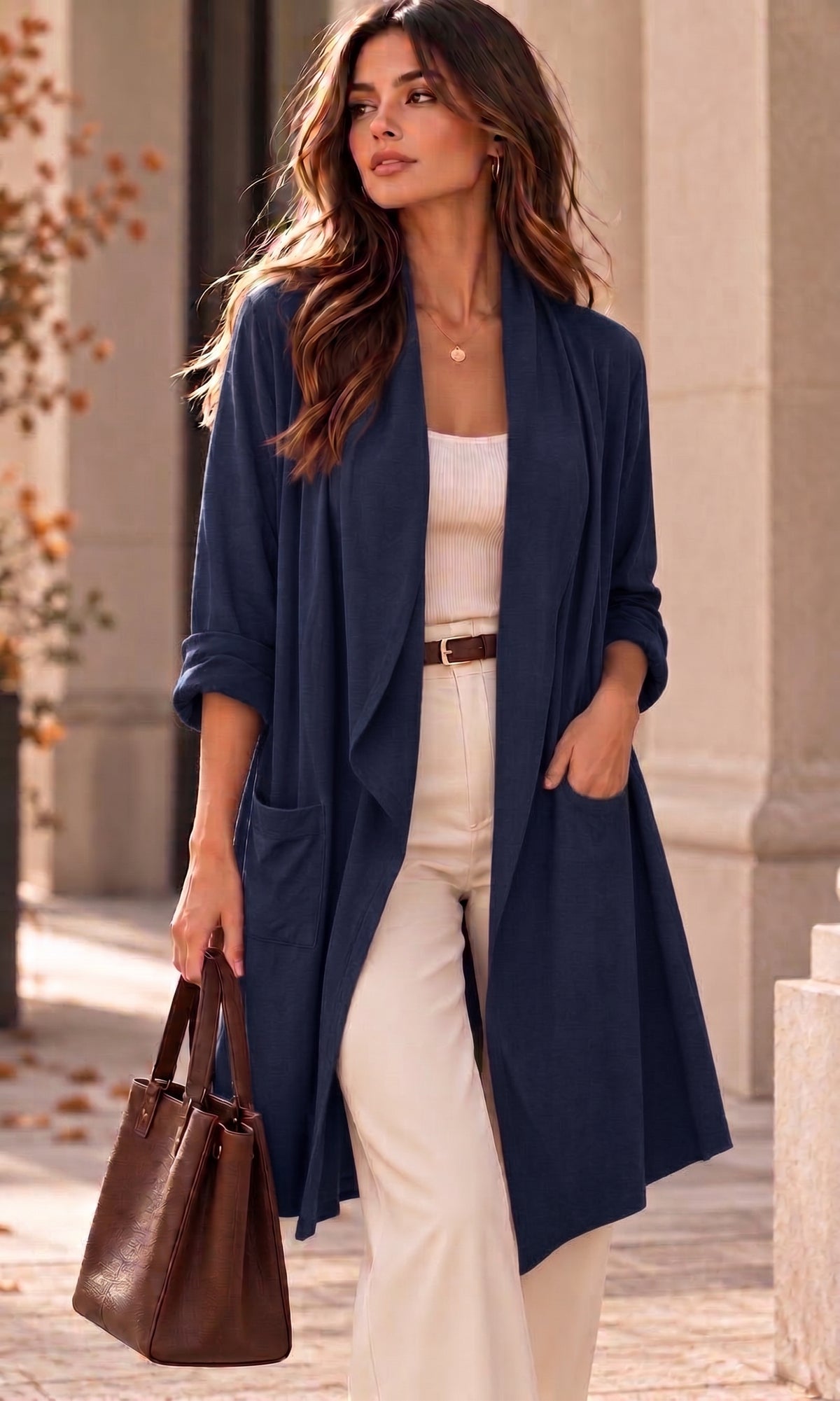 Ariana waterfall jacket (light scuba material)