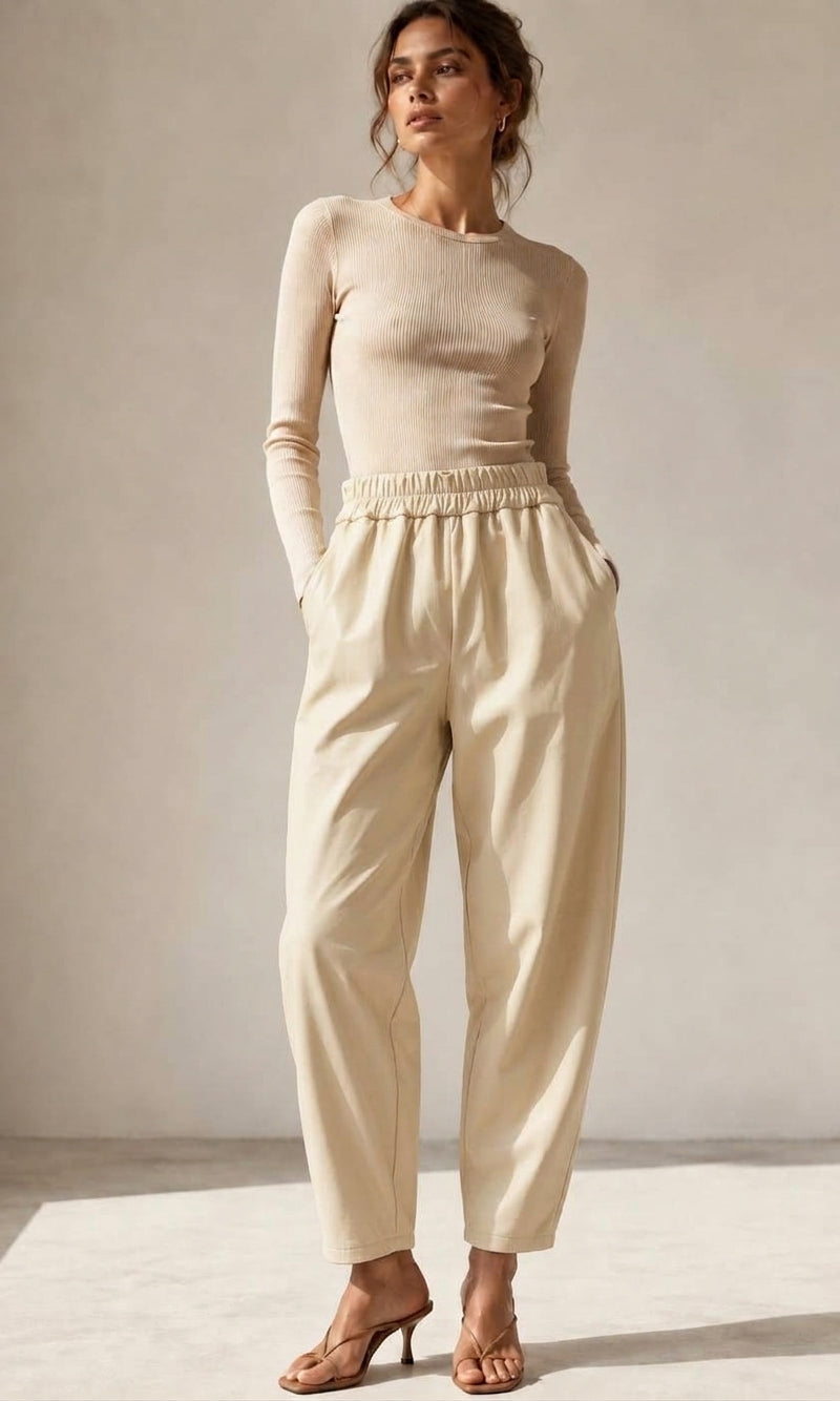 Wholesale ​Georgina Leather Look Trouser - Catwalk style