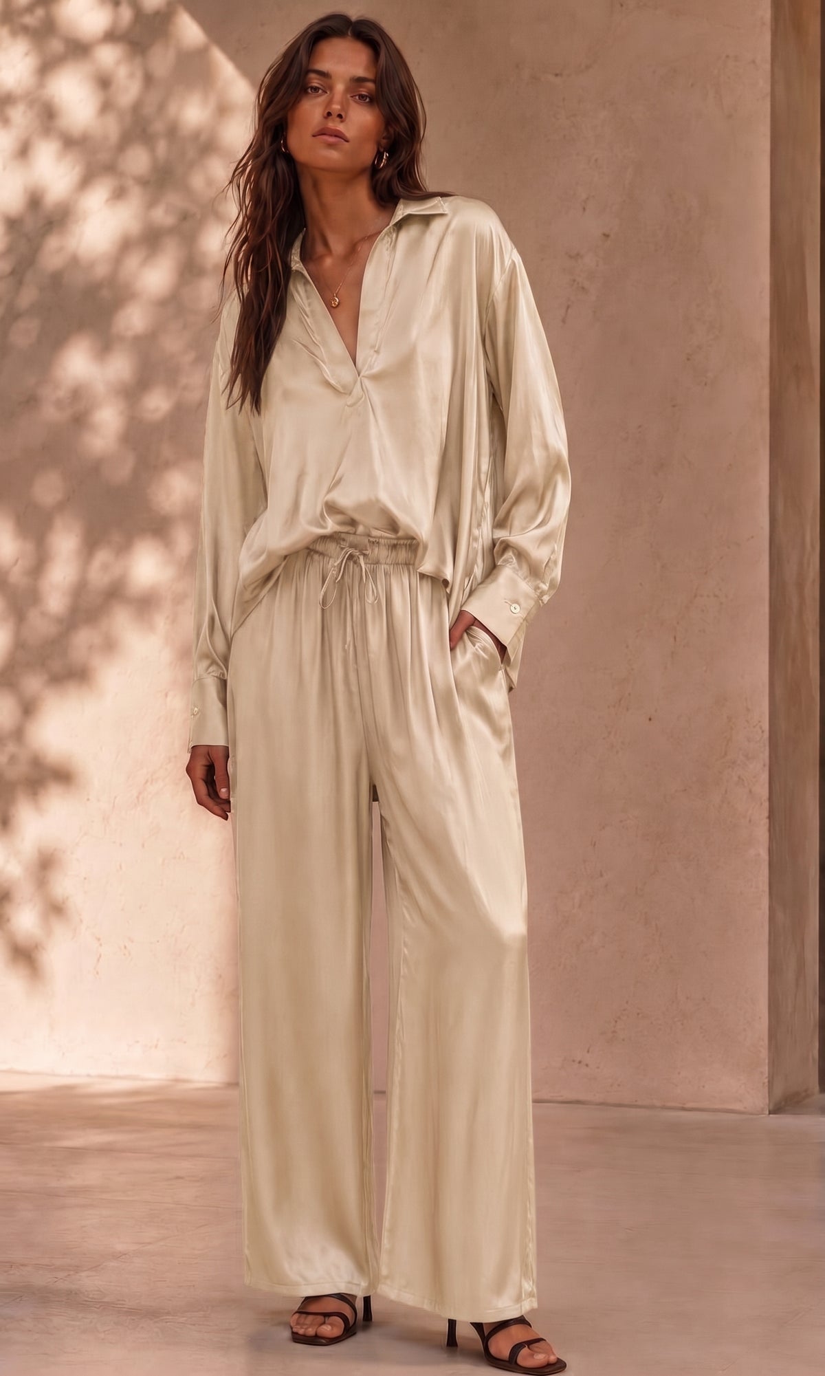 Wholesale ​Isla pleat tuck shirt - Catwalk style