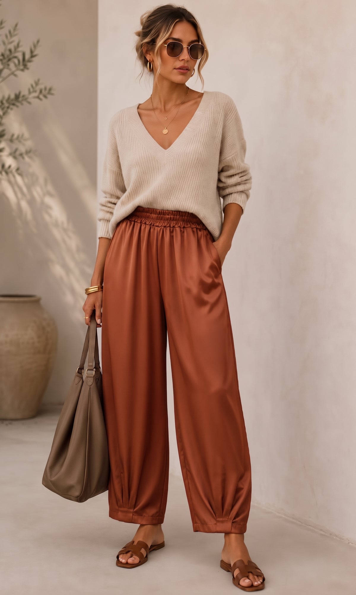 Krista satin trouser