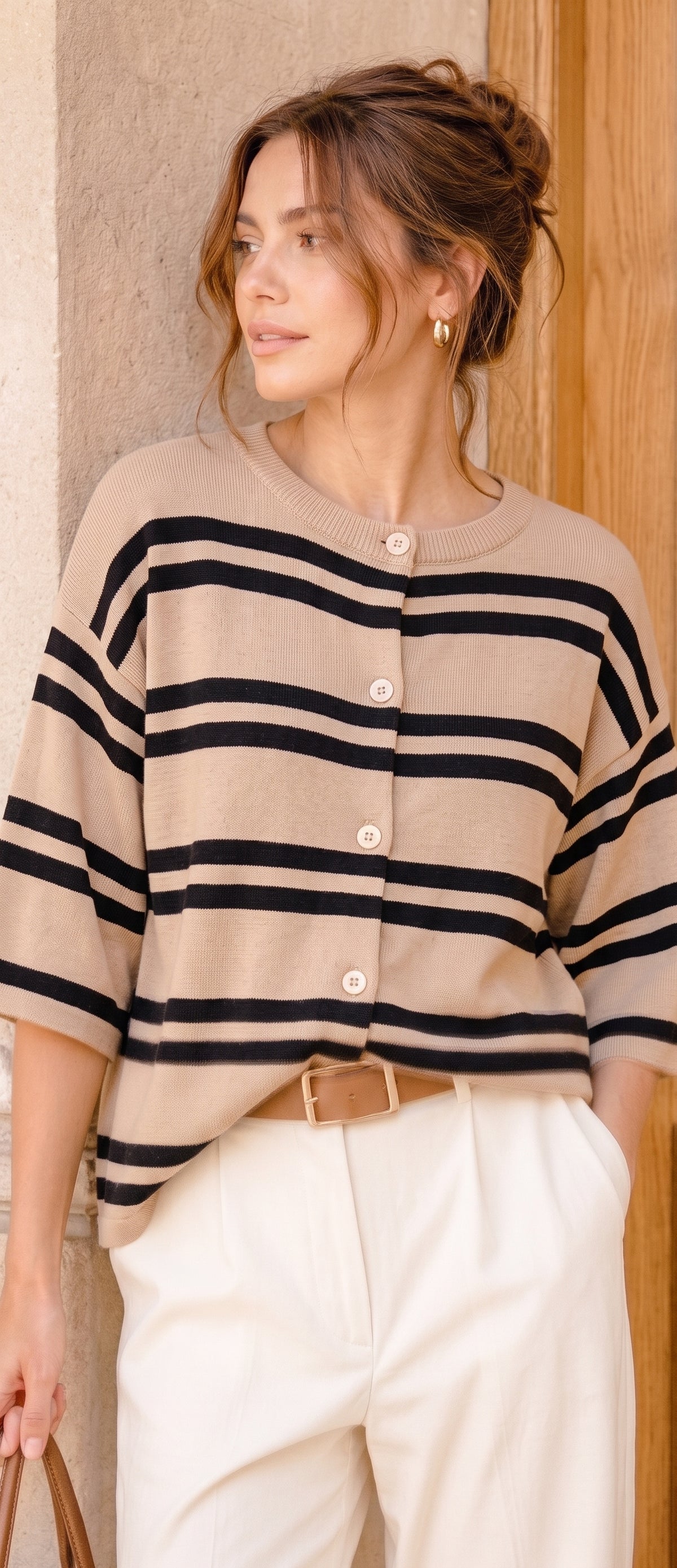 Dixie Stripe soft Knit Cardi