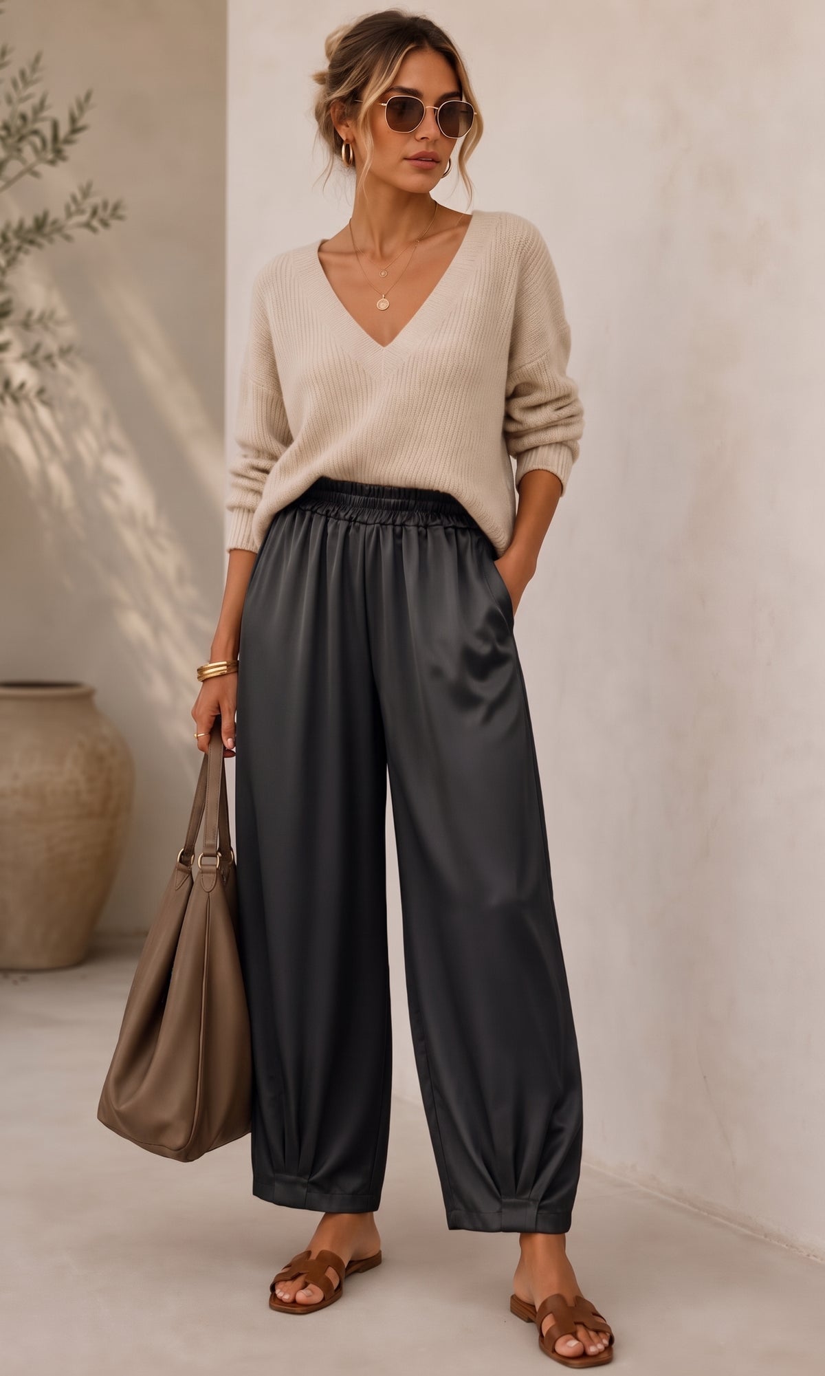 Krista satin trouser