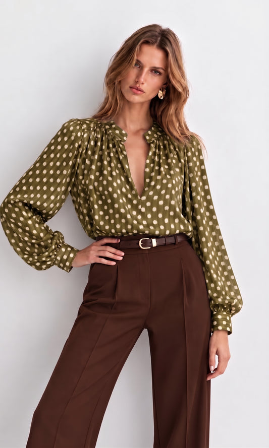 Wholesale ​Holly polka dot blouse - Catwalk style