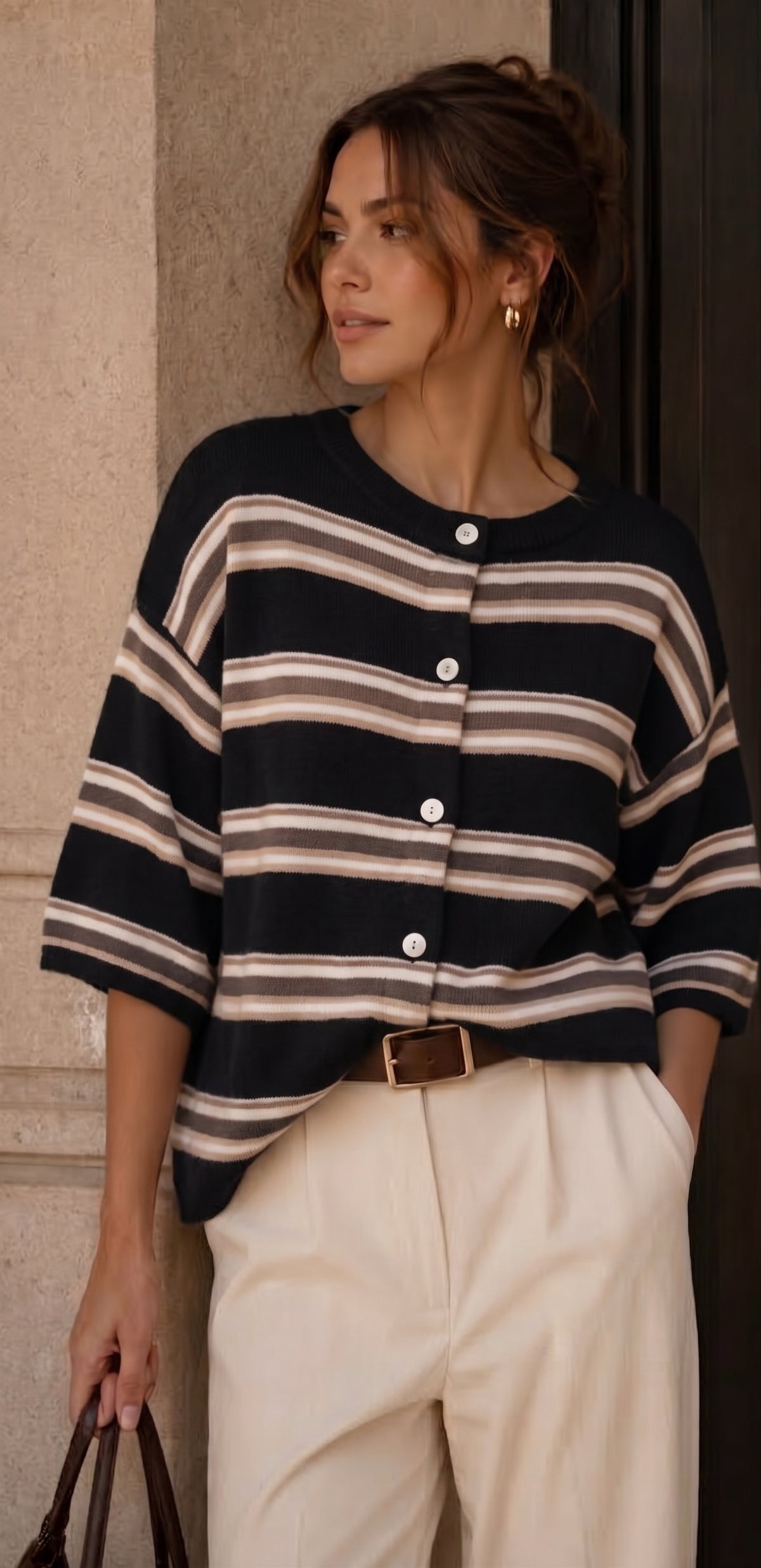 Dixie Stripe soft Knit Cardi