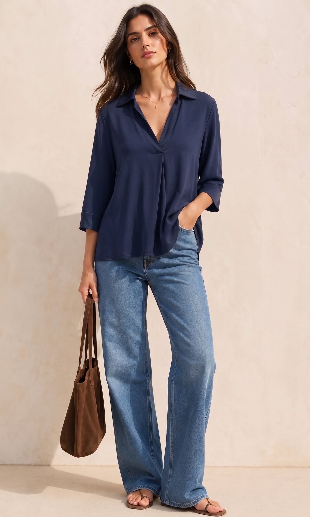 Wholesale ​Ella V neck top - Catwalk style