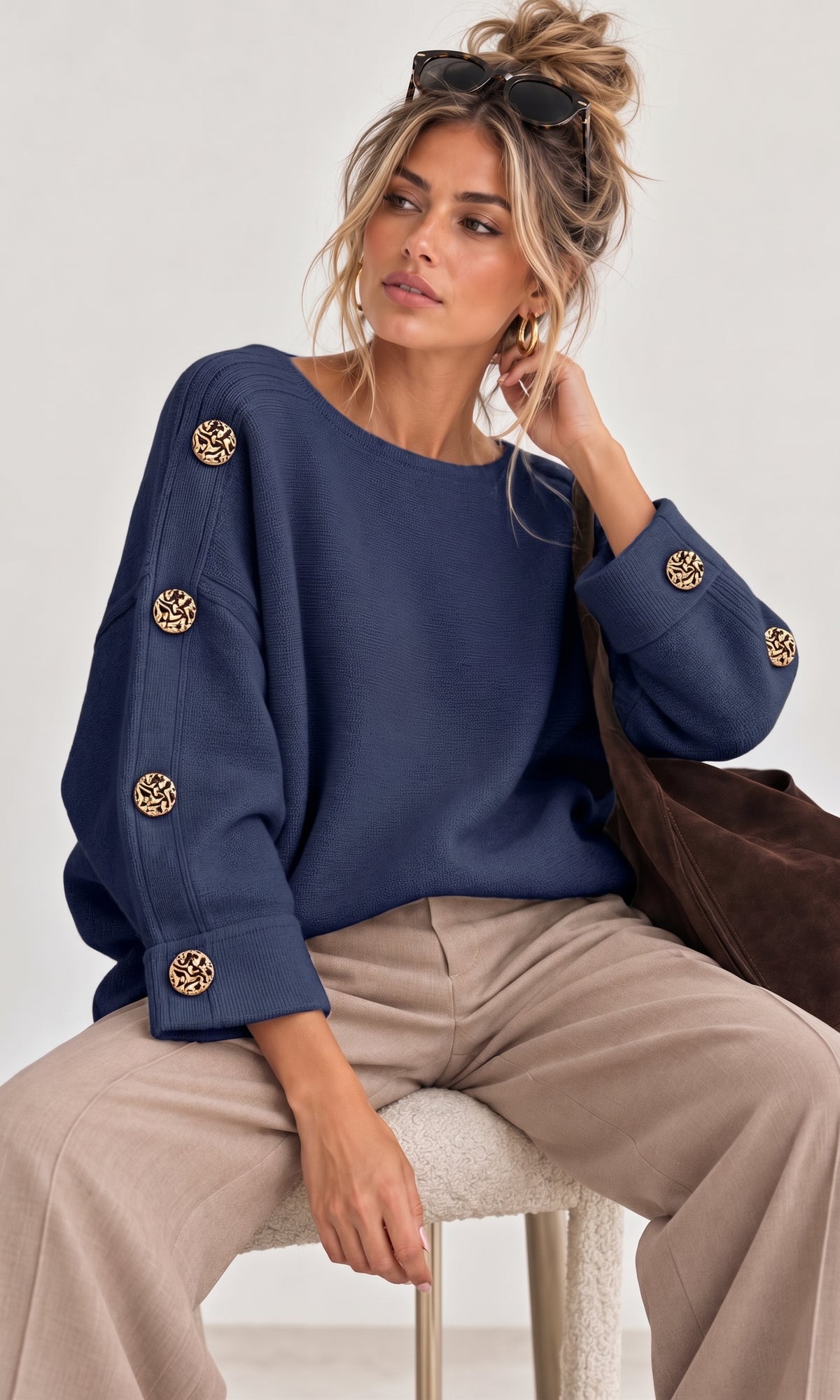 Sasha button jumper