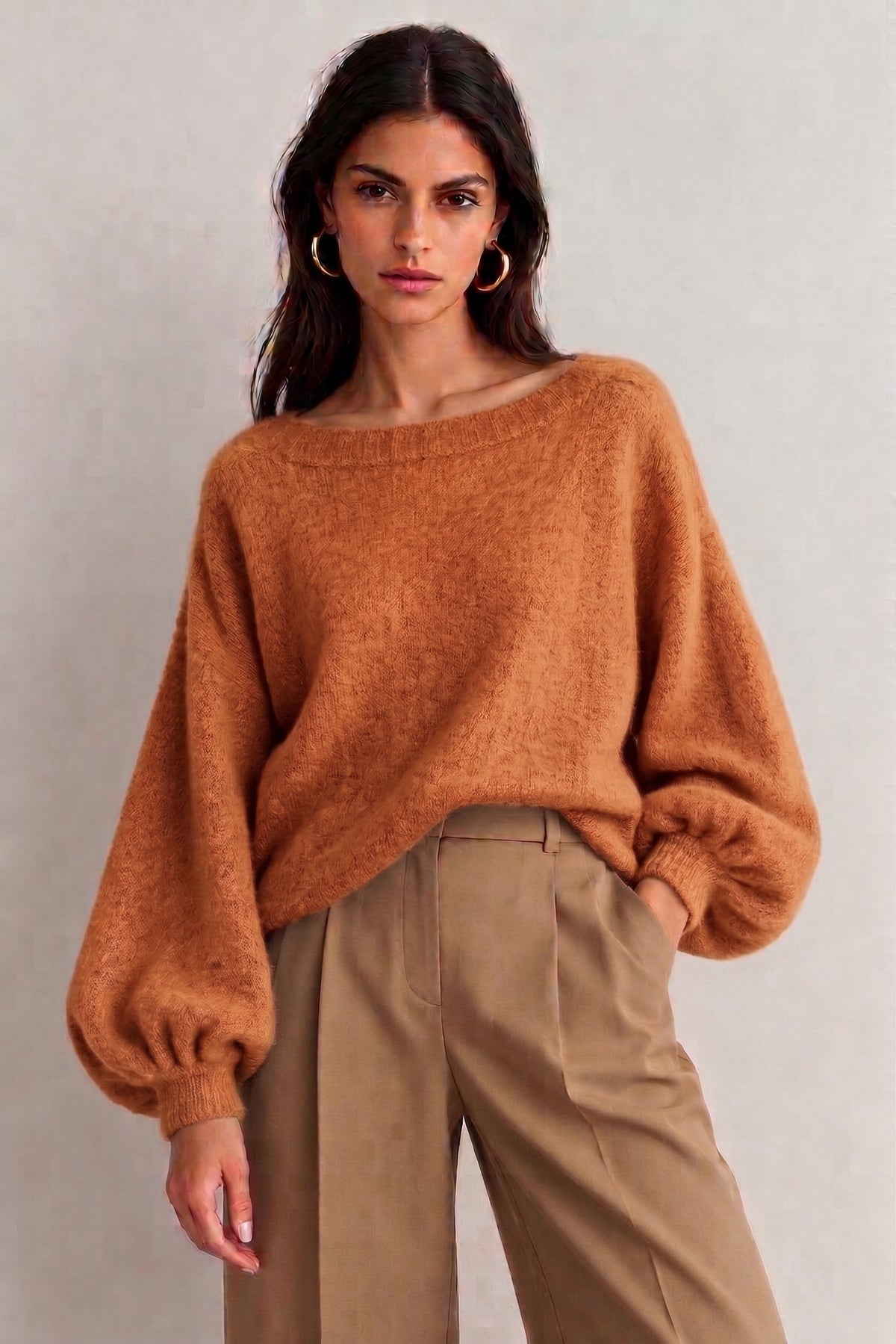 Katie balloon sleeve jumper