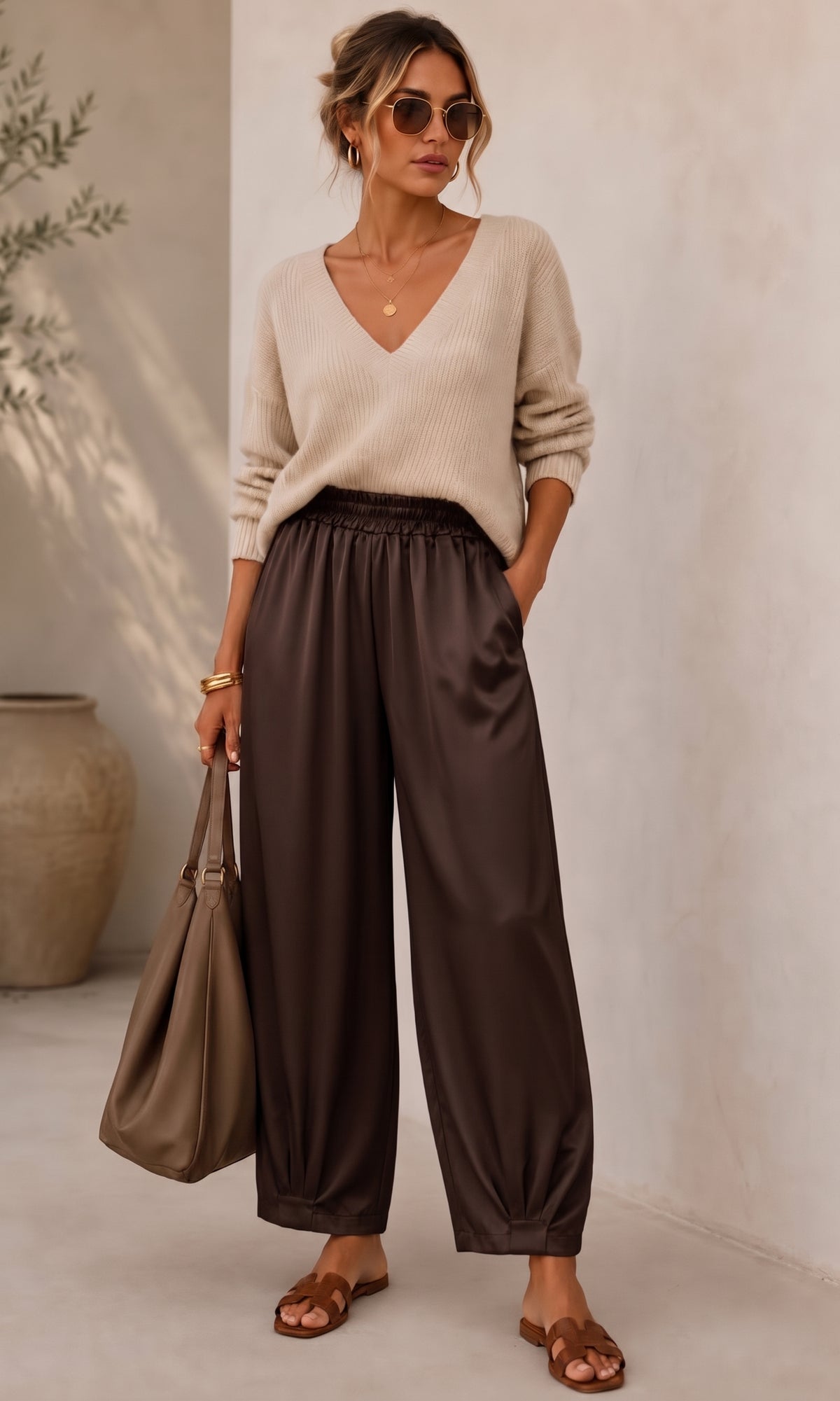 Krista satin trouser