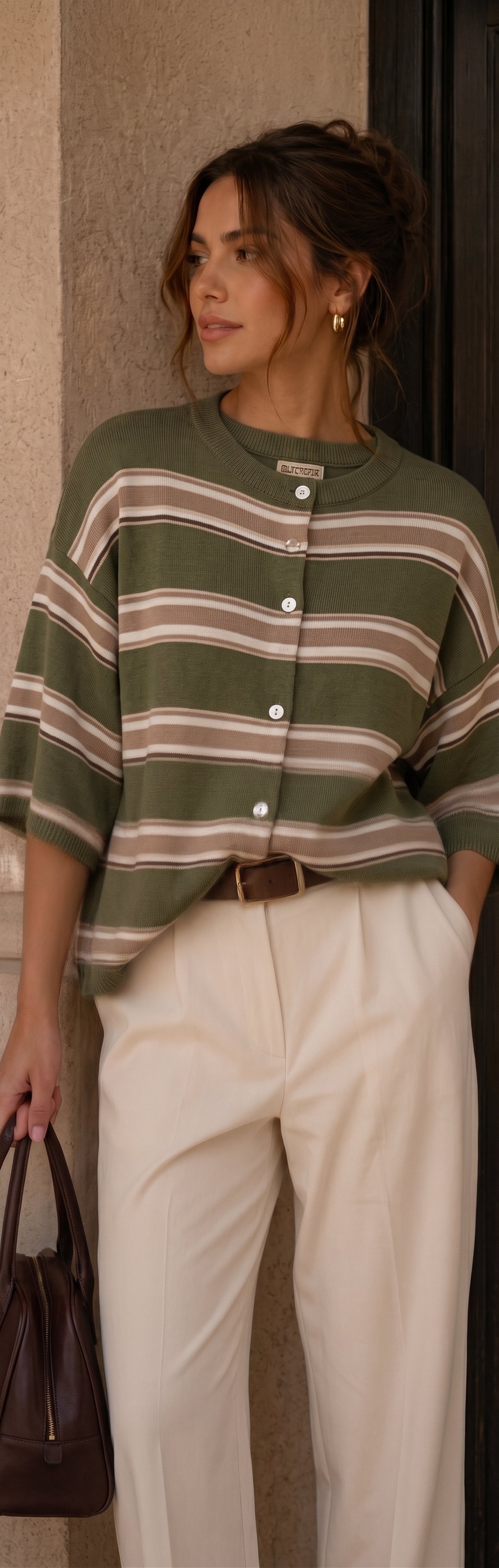 Dixie Stripe soft Knit Cardi