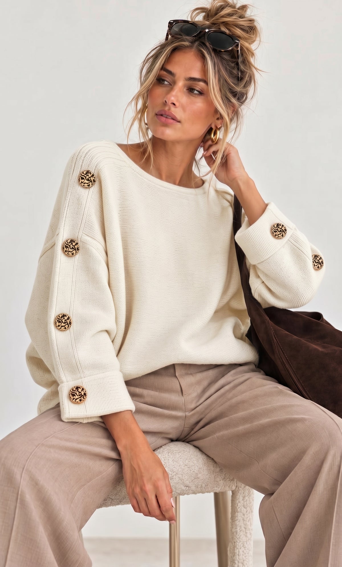 Sasha button jumper
