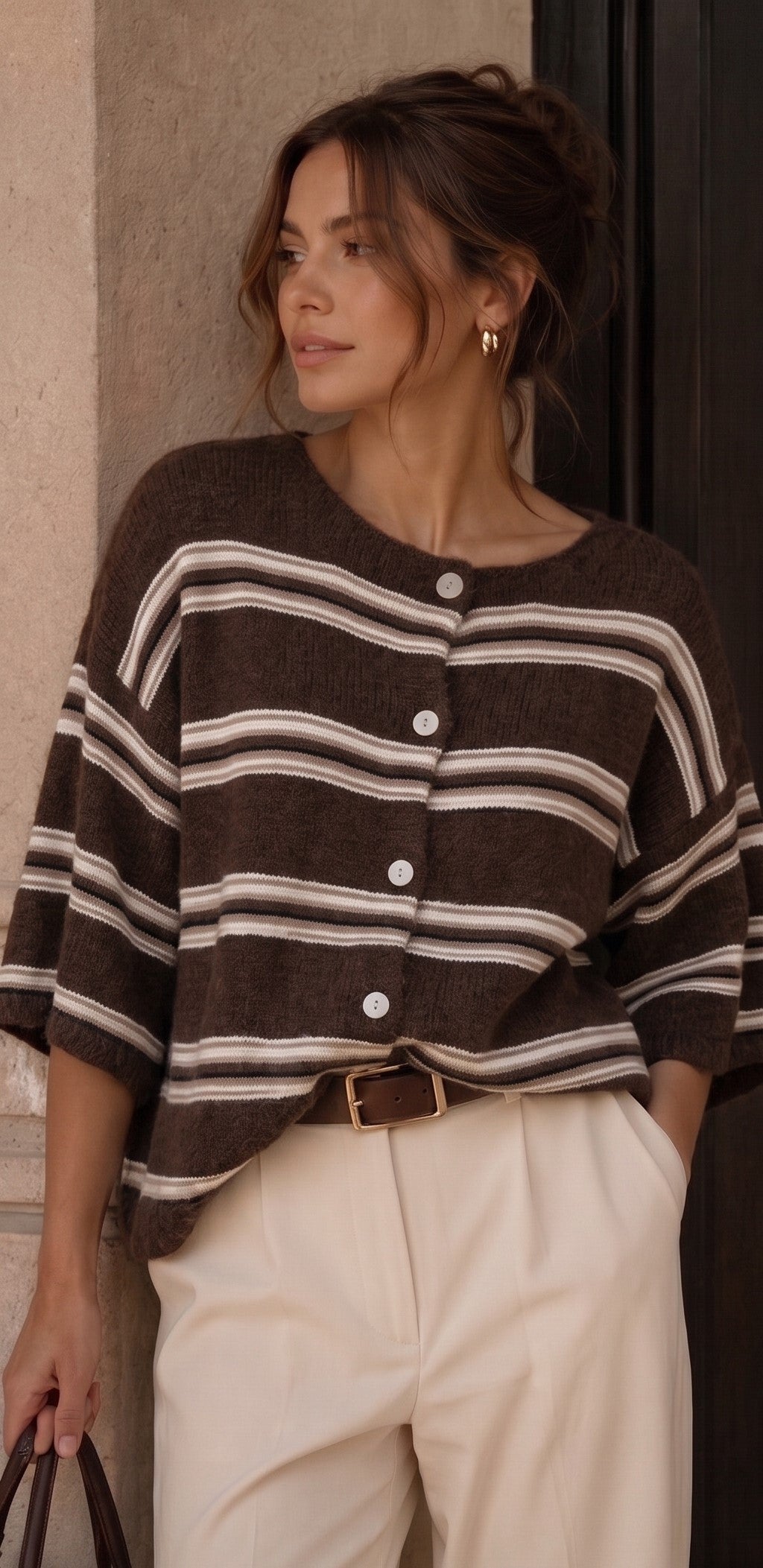 Dixie Stripe soft Knit Cardi