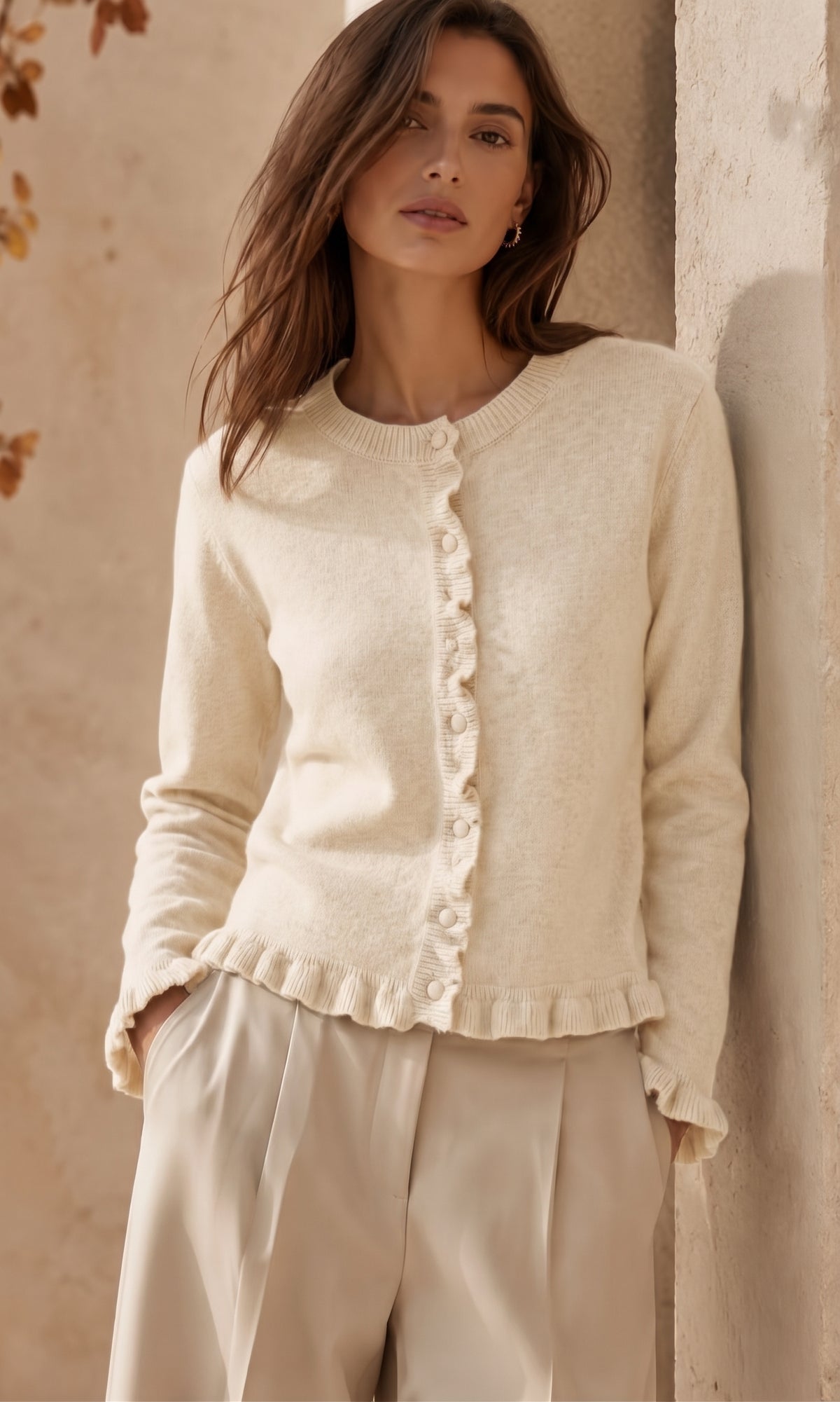 Josie ruffle edge cardi