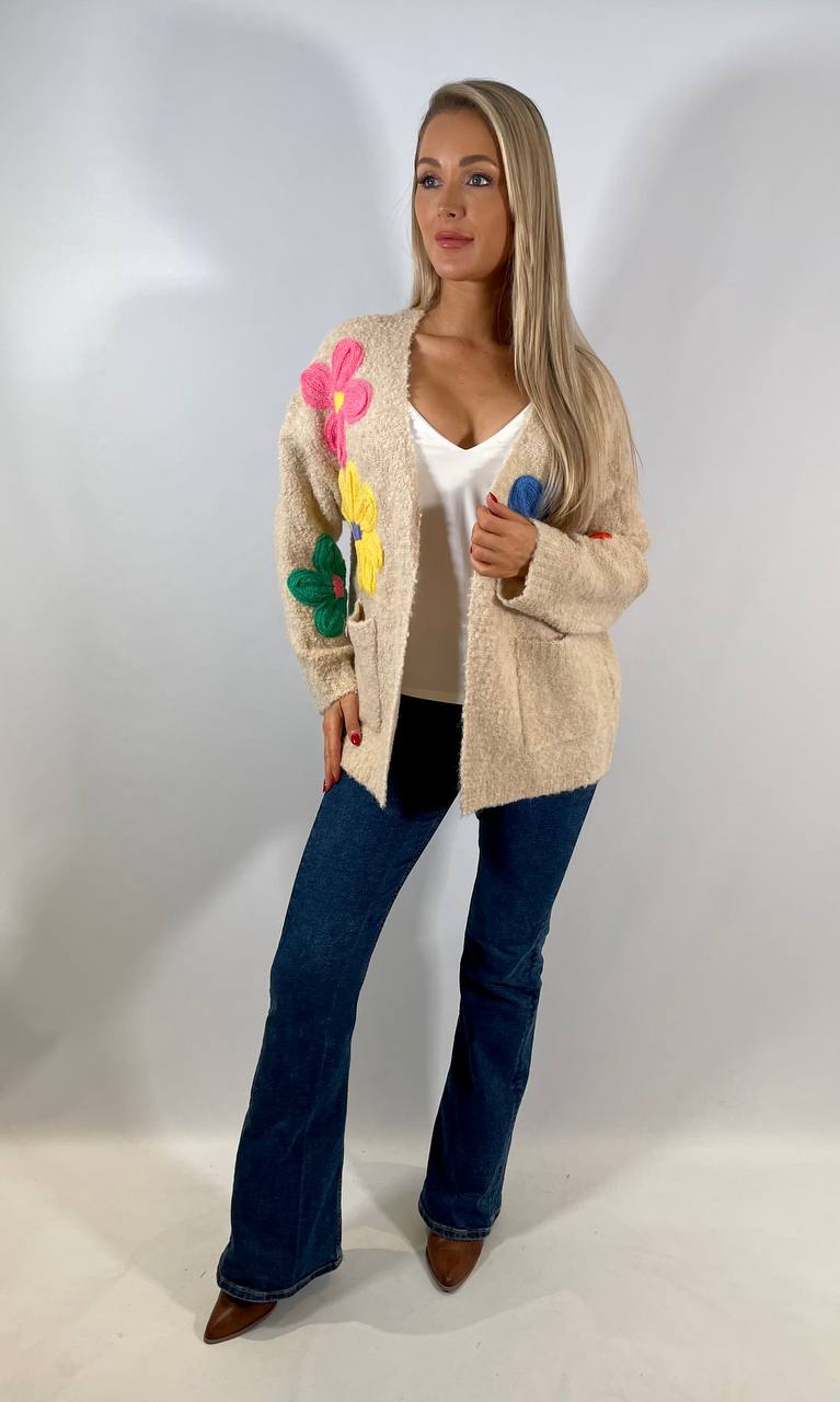 Flower Knit Cardi