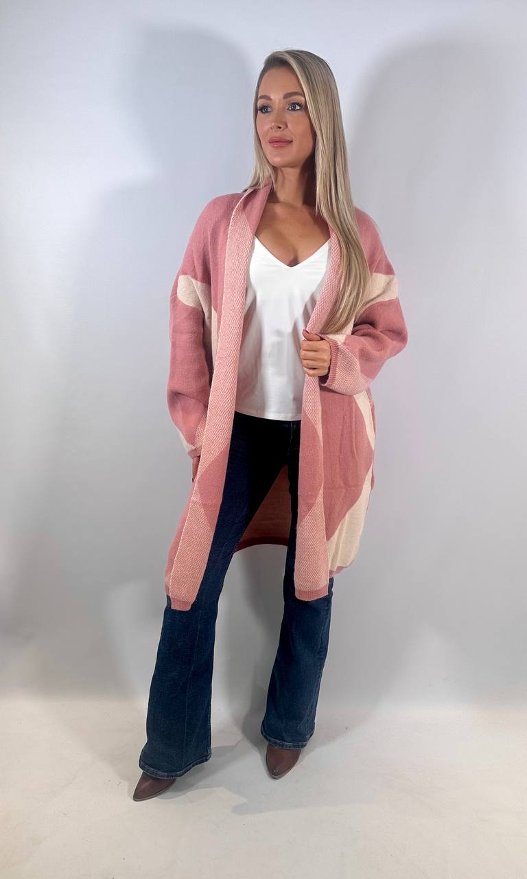 Abstract Soft Knitted Cardigan