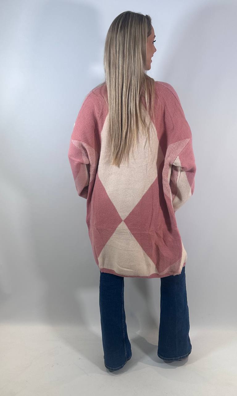 Abstract Soft Knitted Cardigan