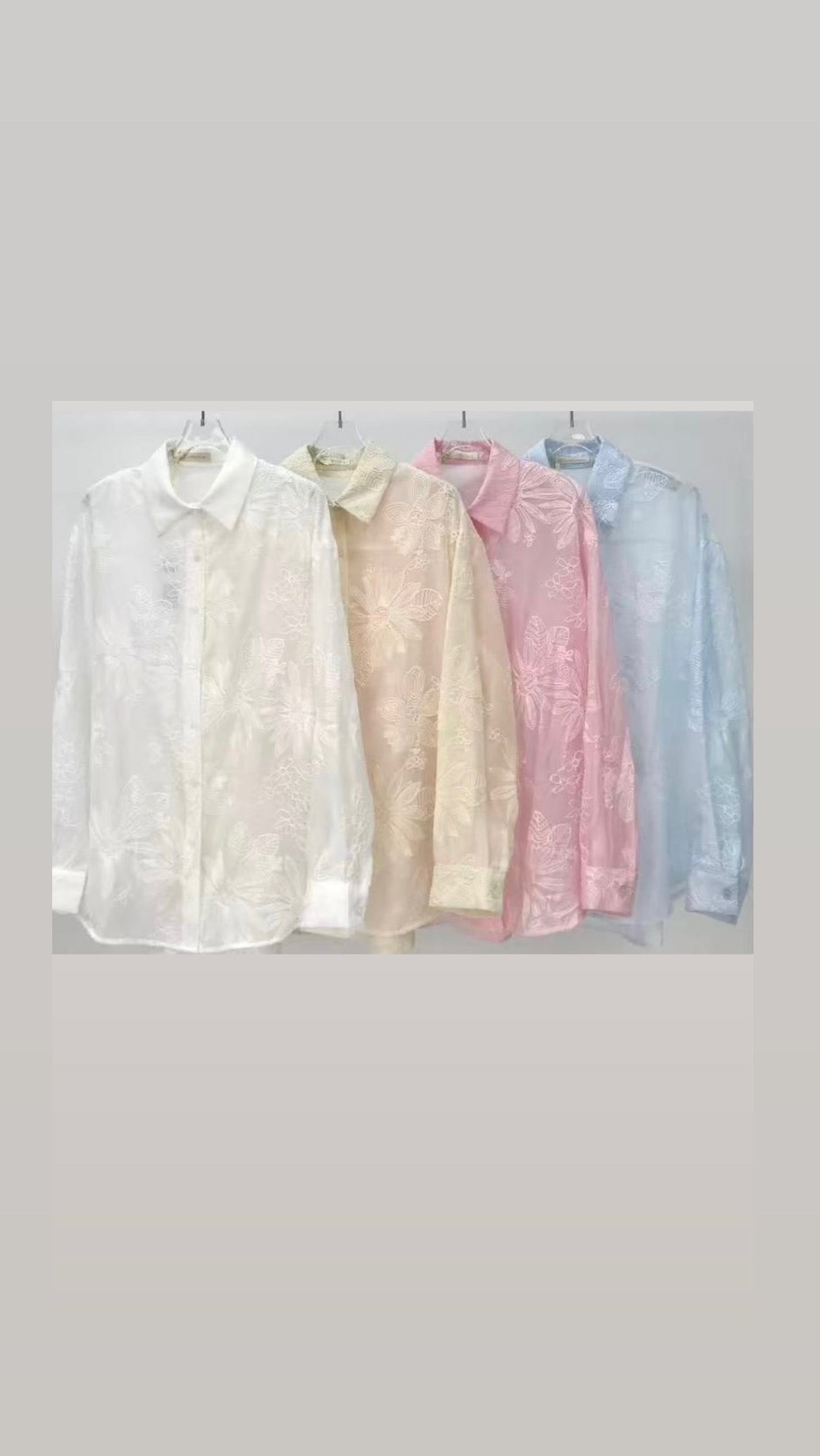 Lucia Floral Stitch Shirt