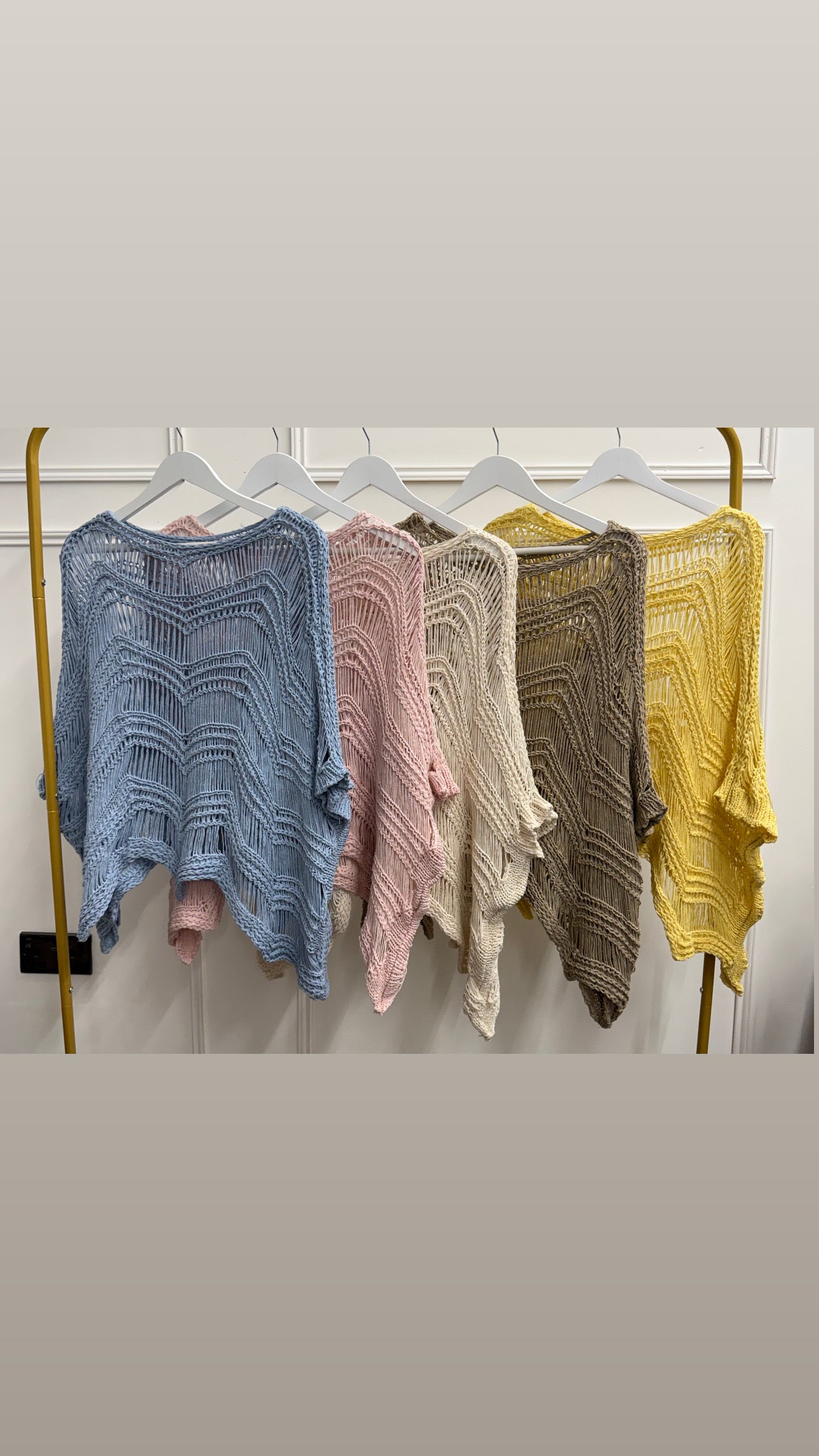 Dana open chevron knit top