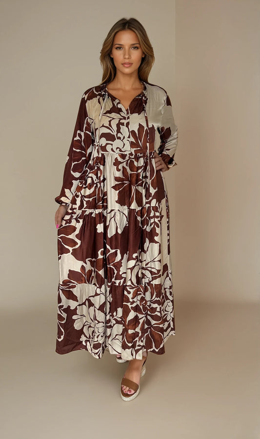 Penny silk floral dress