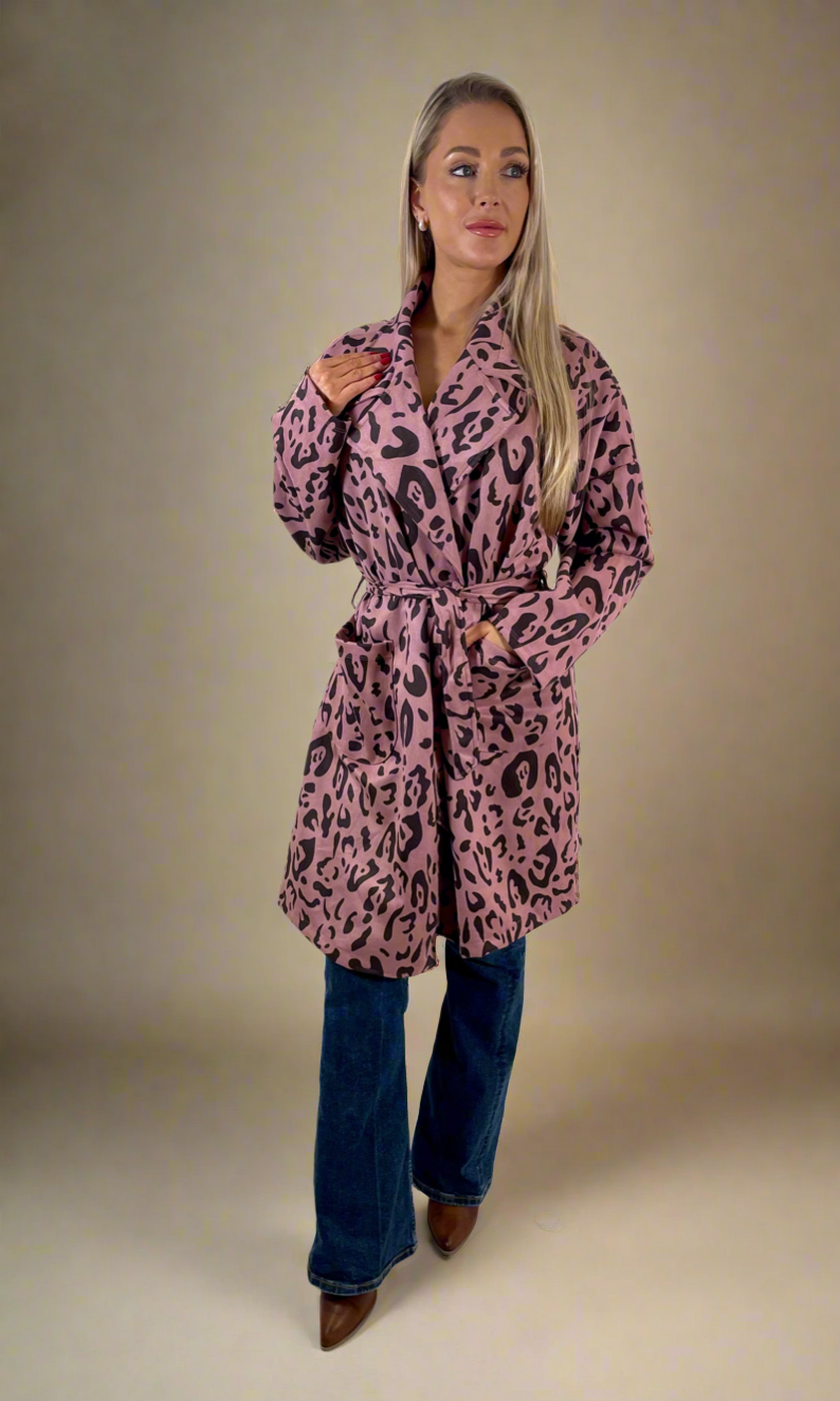 Leopard Print Mac Coat