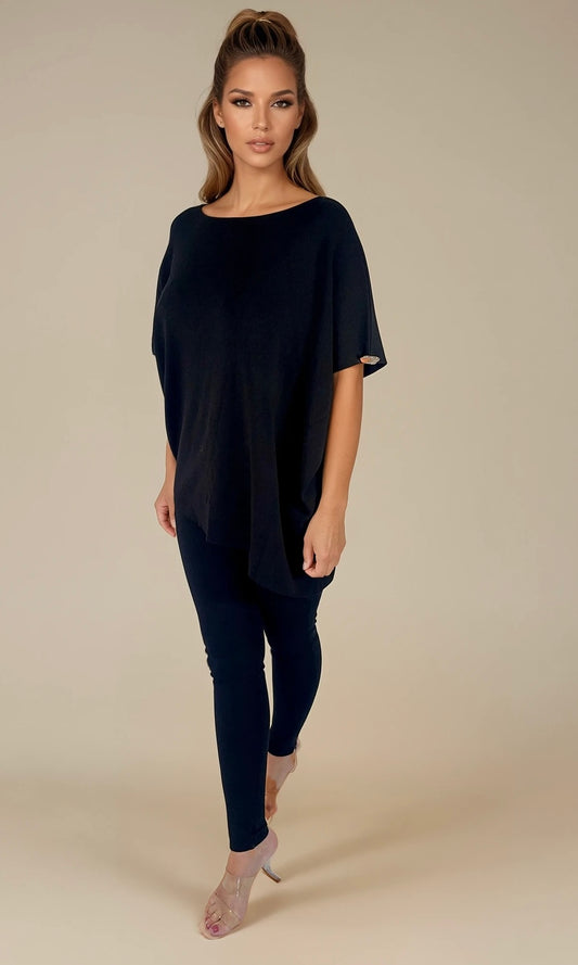 Aria asymmetric top with gold details