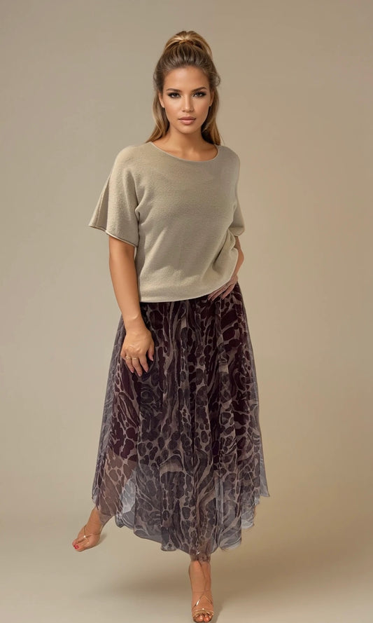 Mia Print Tulle Skirt