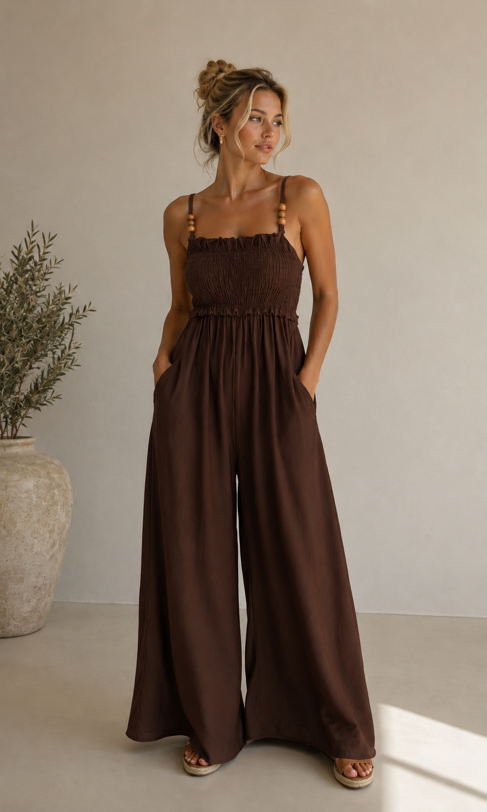 Wholesale Roxy Elasticated Jumpsuit for Boutique Retailers - Catwalk style wholesale