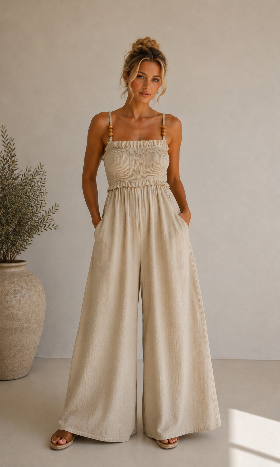 Wholesale Roxy Elasticated Jumpsuit for Boutique Retailers - Catwalk style wholesale